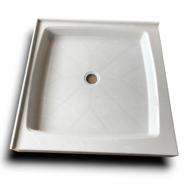 36"x36" Double Threshold Shower Base - Ultra White